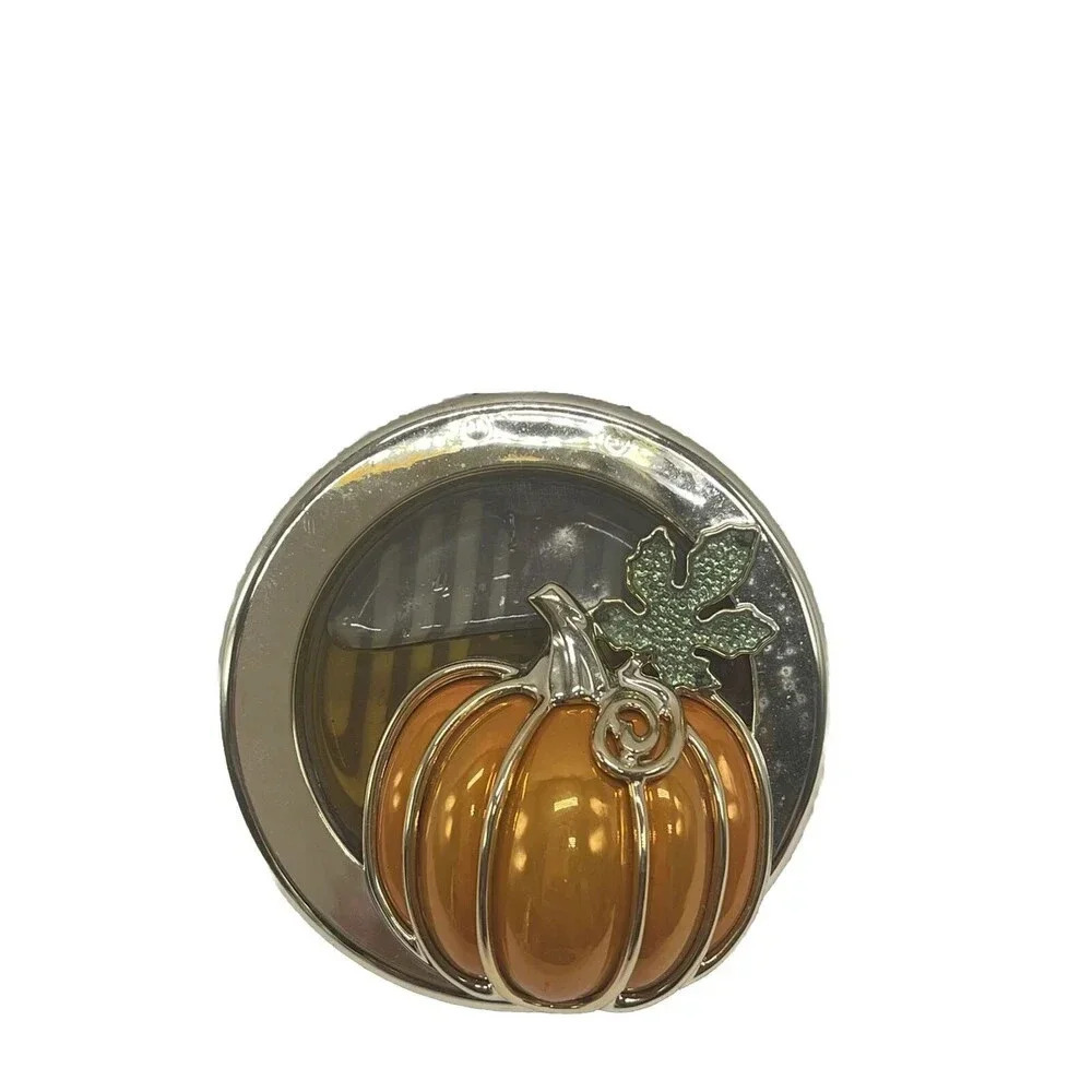 Bath Body Works Scentportable Fall ORANGE PUMPKIN Holder Car Visor/ Vent Clip